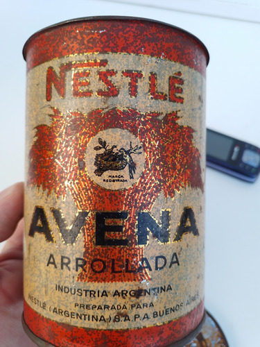 Linda Antigua Lata Litografiada Nestle Avena Arollada (Usado)