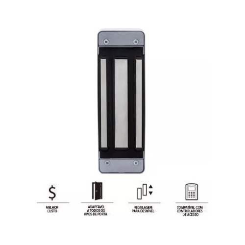 Fechadura Magnética Eletroimã Intelbras Suporte Porta Vidro