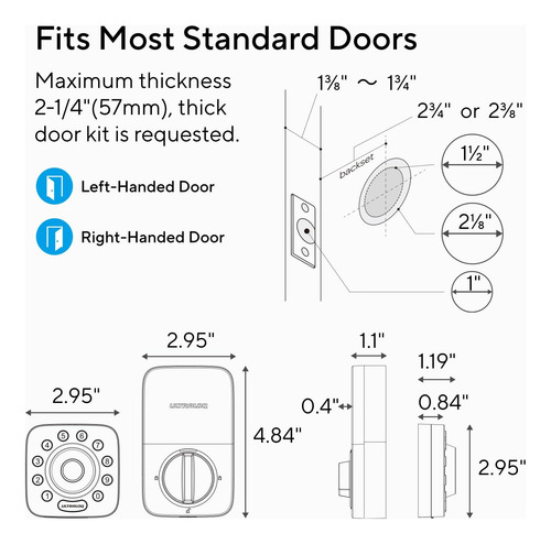 Ultraloq U-bolt Pro Smart Lock, 7 En 1 Cerradura De...
