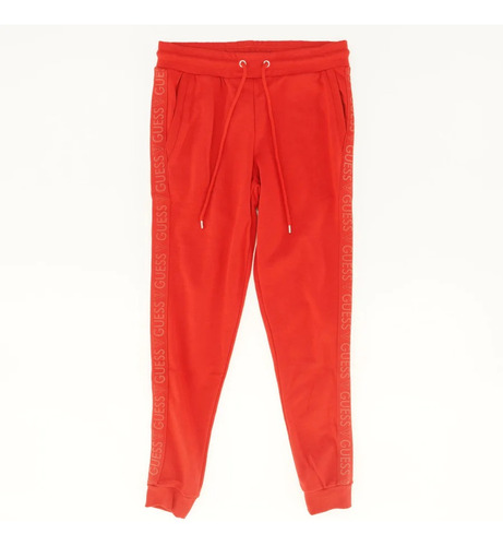 Guess Joggers Rojos Con Logo Para Mujer Talla S