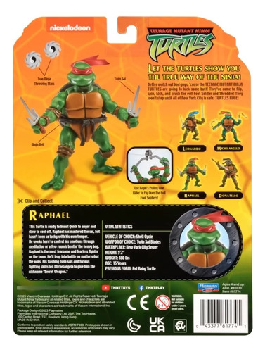 Tortugas Ninja Mutantes Figura Retro Raphael 10cm Original