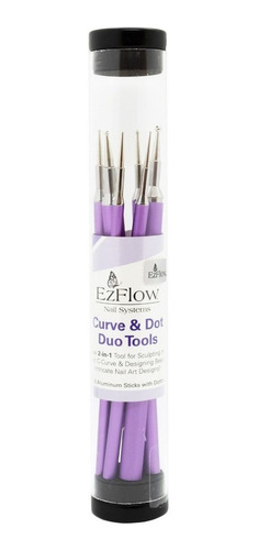 Ezflow Duo Tools Kit Decoración Uñas Dooting Curva Nail Art