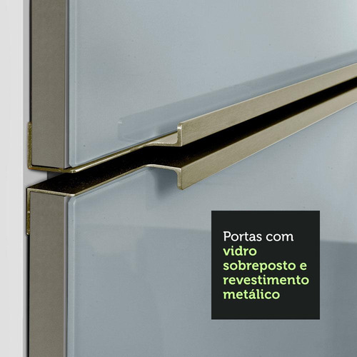 Mueble Para Horno Y Microondas Madesa Lux Sin Encimera Bg Color Blanco/Gris