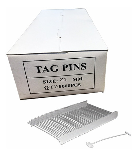 Caja Precintos Hilo Tag Pin Grueso 25mm X5000 Piezas