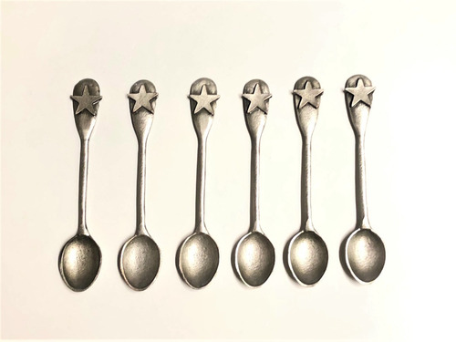 Imagen 3 de 10 de Cucharas De Te X6 Estilo Vintage Metal