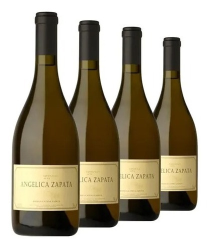 Vino Angelica Zapata Chardonnay 750 Ml X 4 Ideal Regalo