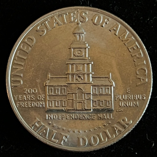 Moeda Estados Unidos 1976 Half Dollar John Kennedy