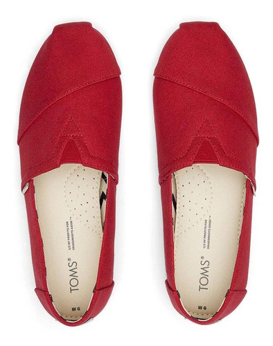Alpargatas Toms Recycled Cotton Canvas Red Mujer