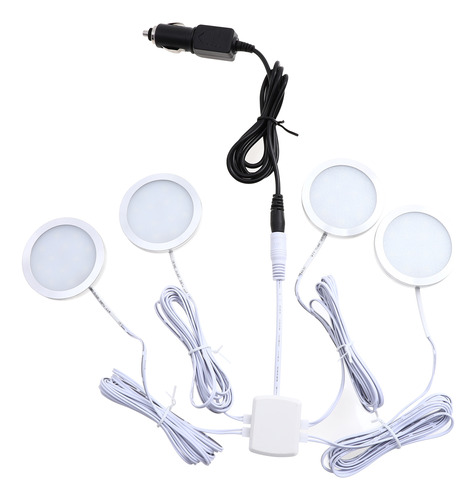 Juego De Luces Led Para Gabinete Y Coche Puck, 4 Unidades