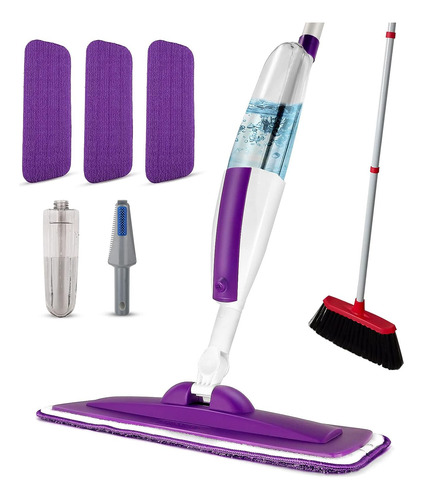 Spray Mop Para La Limpieza Del Piso Con 3 Almohadillas De Re