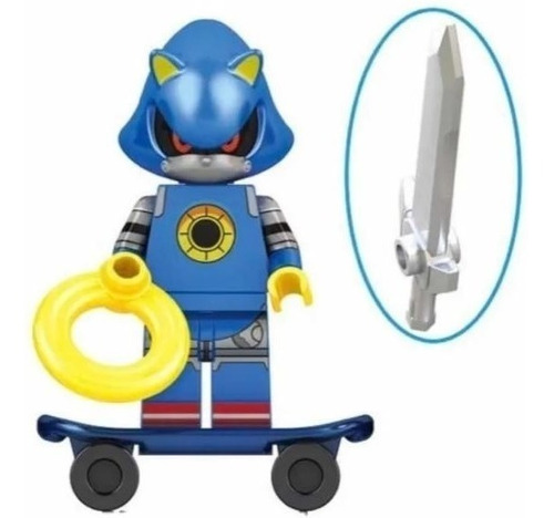 Boneco Blocos De Montar Metal Sonic Skate Sonic The Hedge