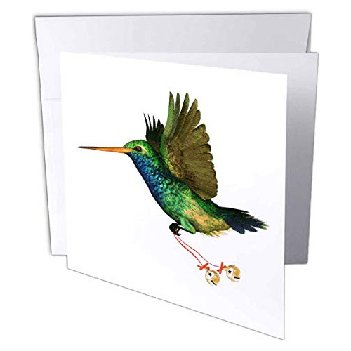 Tarjeta De Felicitación De Navidad Colibrí, 6 X 6 Pul...