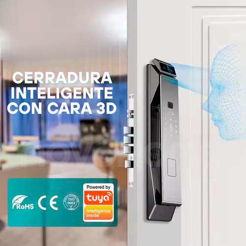 Cerradura Electrónica Inteligente Novohome Nh-sl45 Digital Biométrica Smart Lock Con Reconocimiento Facial 3d + Huella Dactilar 9 Funciones