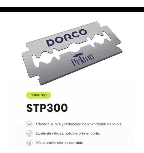 Navajas Dorco® Prime Cuchillas Para Afeitar 100pcs