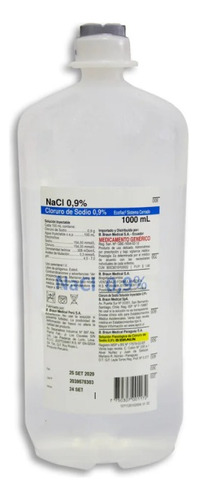 Solución Fisiológica De Cloruro De Sodio 0,9% - 1000 Ml