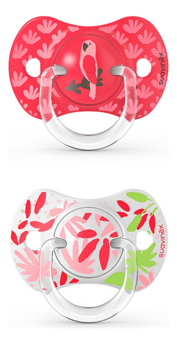 Chupetes Fisiologicos Sx Pro Silicona Rosa Jungle 6/18m Período De Edad 6/18 Meses