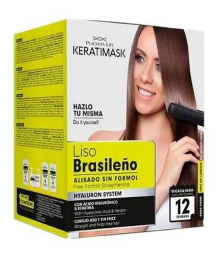 Kit De Alisado/laceado Brasilero Keratimask Placenta Life