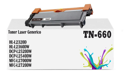 Toner Generico Tn660 Para Hl-l2340dw/hl-l2380dw/mfc-l2720dw