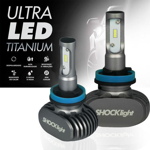 Lampada Led H11 50w 6000k 10.000 Lumens Titanium Universal