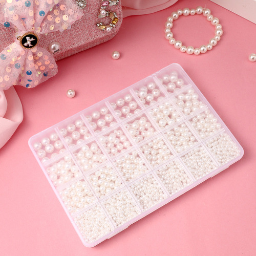 Set De Perlas Sintéticas Para Hacer Joyas Con Perlas Blancas