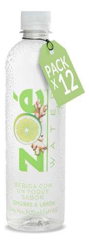 Zoé Water Twist Agua Saborizada Pack 12 Pz 500ml Limón Jengi