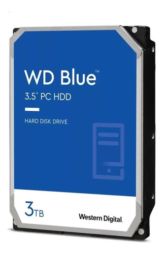 Disco Duro 3.5 Wd Blue 3000gb  3tb Sata 3 5400 Rpm 256mb
