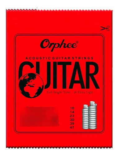 Encordado Guitarra Acústica Orphee Tx620p 10 47