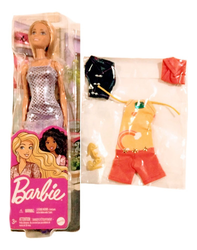 Barbie Glitz Muñeca Rubia Vestido De Noche Brilloso + Regalo