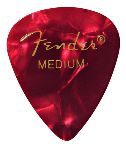 Púa de guitarra Fender Medium 12 Unid Red Moto Color Red Moto
