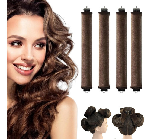 4 Peças Ondulação Cabelo Modelador Cabelo Sem Calor