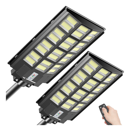 Voojoy Paquete De 2 Luces Solares De Calle De 3200 W Para Ex