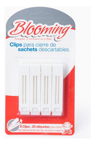 Blooming Clips Para Sachets De Leche Materna X8