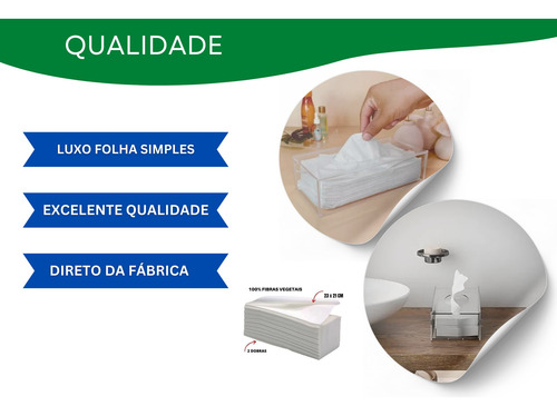 Papel Toalha Interfolha Branco Luxo 23x21cm 1000 Folhas