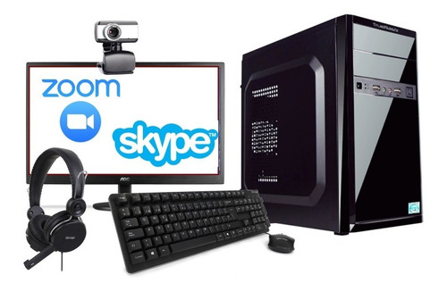 Imagen 1 de 5 de Pc Escolar Completa Nva Normalidad Zoom Skype Wifi Webcam