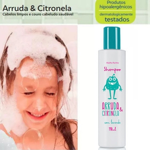Kit 10 Shampoo Contra Piolhos LĂȘndeas Coceira Abelha Rainha