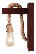 Comprar Lampara De Pared Madera Vintage Lámparas Rustica Retro Soga