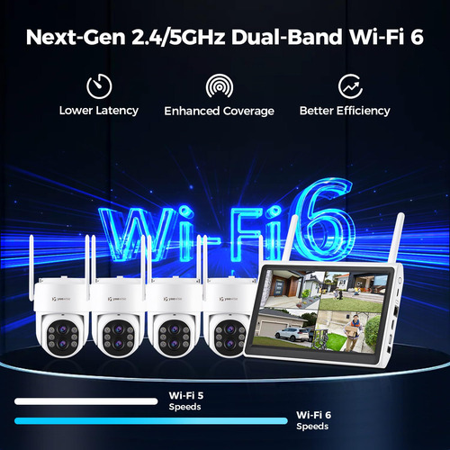 Sistema De Cámara De Seguridad Inalámbrica Wi-fi 6 De 2k Con