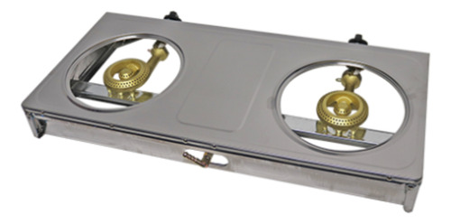 Estufa De Mesa Acero Inoxidable De 2 Quemadores Katoa Blanco
