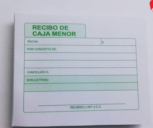Talonario De Recibos Caja Menor X200 Hojas