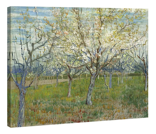 Wieco Art Large Canvas Prints Wall Art Orchard With Blossomi