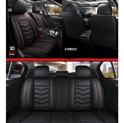 Kit Fundas Cubre Asiento Eco Cuero Auto Almohadilla Luxury