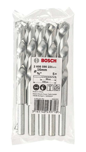 Broca Para Concreto 5/8 X 6  Cyl-1 Bosch 5 Pzas