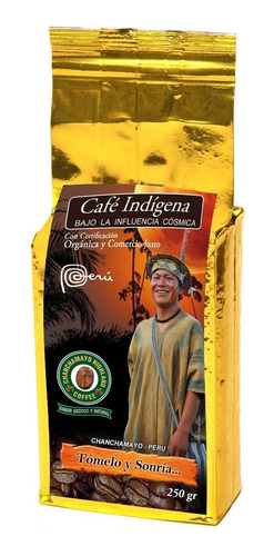 Café Indígena Orgánico 100%, Chanchamayo, Bolsa X 250 Gr.