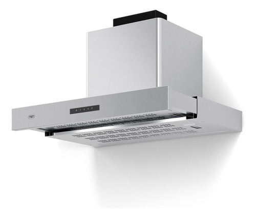 Campana Extractor Extensible De Pared 60cm X 53cm - Tst Color Plateado