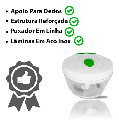 Cortador De Legumes Manual Verduras Frutas 3 Lâminas 123útil