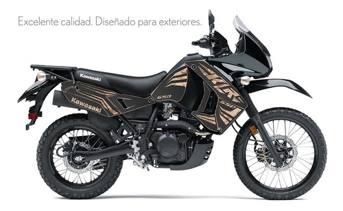 Imagen 2 de 8 de Calcomanias Klr 650 Carbono Y Textura Full Color Designpro