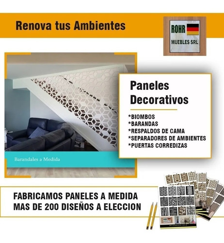 Imagen 10 de 10 de Panel Decorativo Biombo Respaldo De Somier