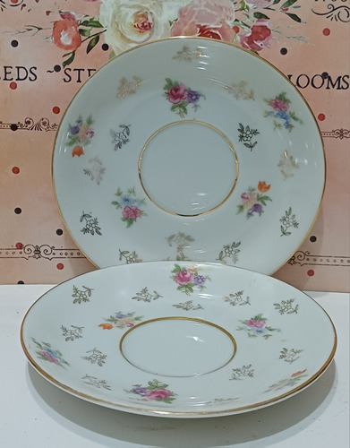 Plato De Café  Porcelana Tsuji Floral Reposicion Precio X 1