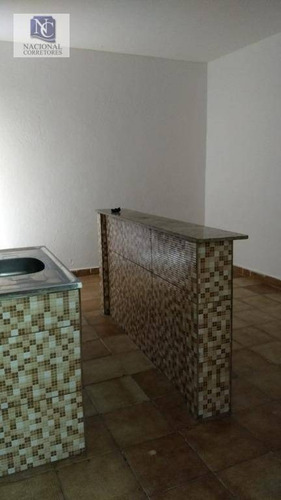 Kitnet Com 1 Dormitório Para Alugar, 20 M² Por R$ 500,00/mês - Parque Das Nações - Santo André/sp - Kn0114