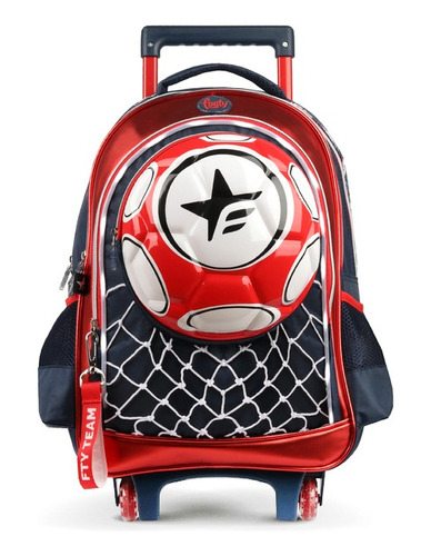 Mochila C/carrito, 18 Pulgadas, Con Luz Led, Footy, 12211.